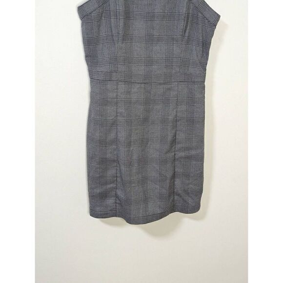 Abercrombie & Fitch Gray Plaid Square Neck Mini Dress - Size S - Picture 3 of 9